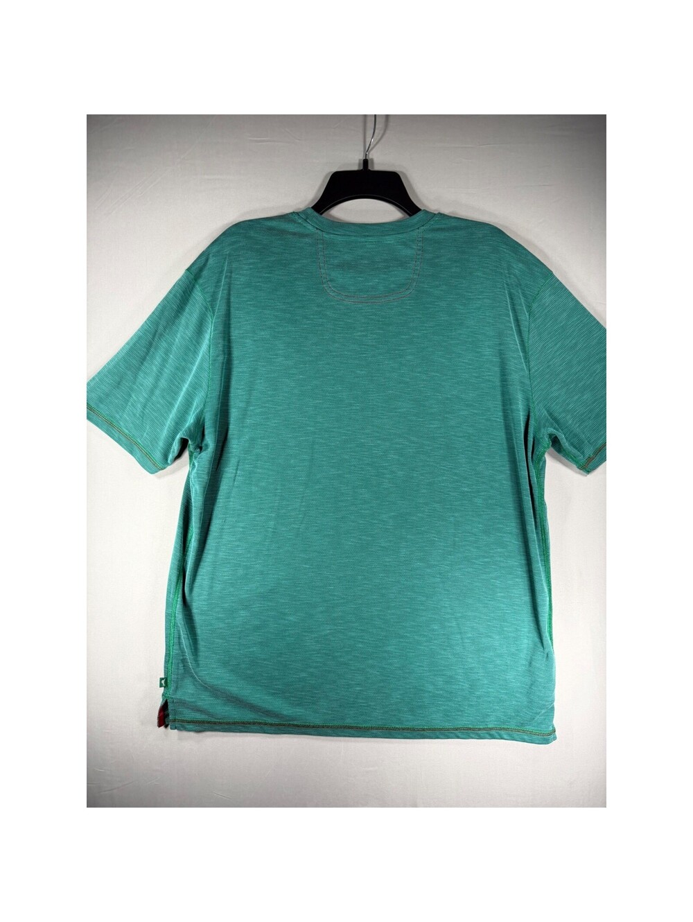 Tommy Bahama Mens Green Space Dye T-Shirt Short Sleeve Tencel Blend Large - Picture 5 of 7